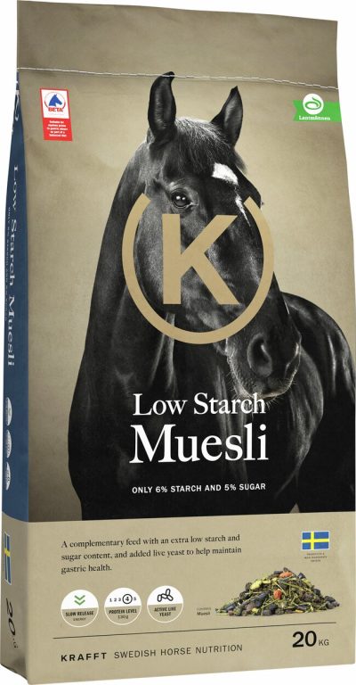 Hästfoder Krafft Low Starch Müsli 20 kg